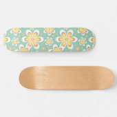 Skateboard Modèle floral jaune (Horz)