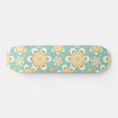 Skateboard Modèle floral jaune (Horz)