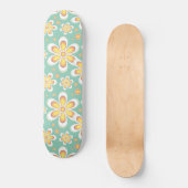 Skateboard Modèle floral jaune (Recto)