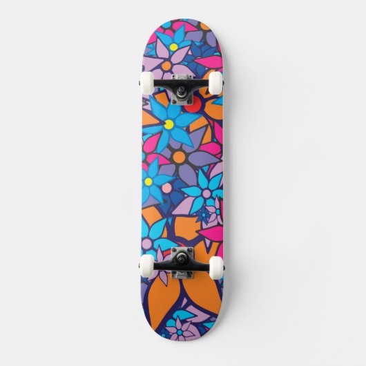 Skateboard Modèle floral tendance #4 (Recto)