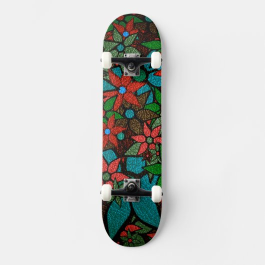 Skateboard Modèle floral tendance #6 (Recto)