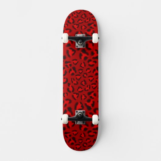 Skateboard Modèle rose de texture de léopard (Recto)