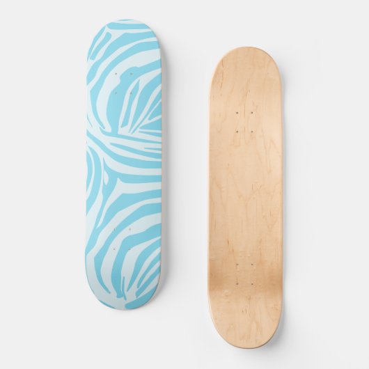Skateboard Modèle Zèbre Bleu (Recto)