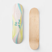 Skateboard Modern Abstract Pastel Fluid Waves & Mesh (Recto)