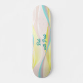 Skateboard Modern Abstract Pastel Fluid Waves & Mesh (Devant)