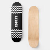 Skateboard Modern Black &White Custom Name (Recto)