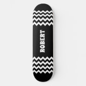 Skateboard Modern Black &White Custom Name (Recto)