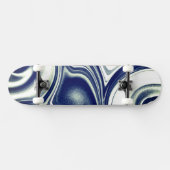 Skateboard Modern blue Marble Texture Skate Deck (Horz)