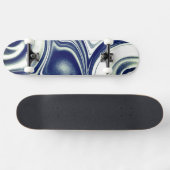 Skateboard Modern blue Marble Texture Skate Deck (Horz)