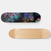 Skateboard Modern fractal pattern on black (Horz)