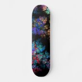 Skateboard Modern fractal pattern on black (Recto)