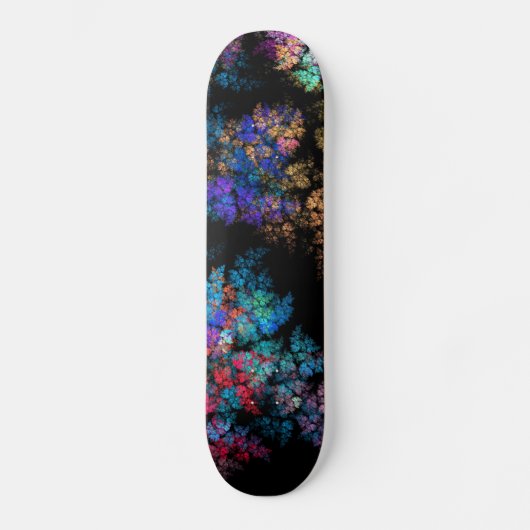Skateboard Modern fractal pattern on black (Recto)