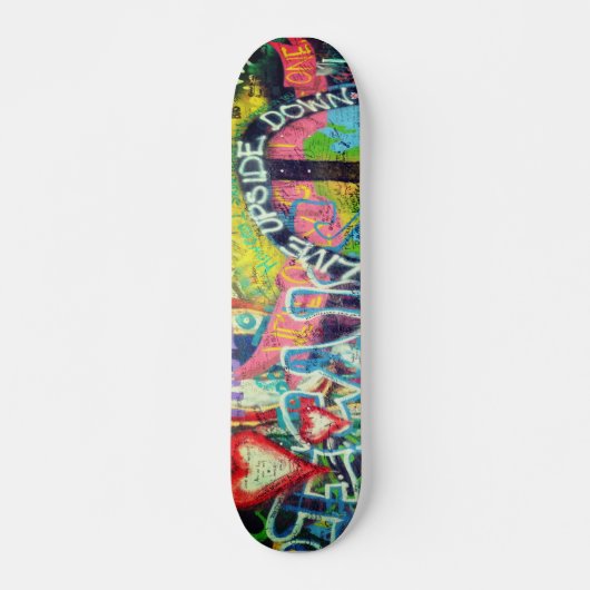 Skateboard Modern Funny Typographic Love Heart Street Art (Devant)