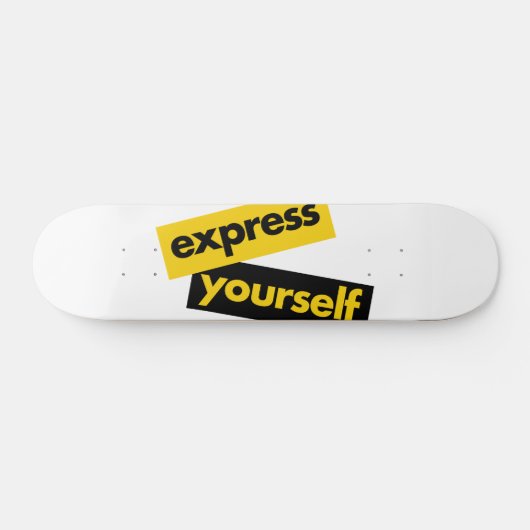 Skateboard Modern, vibrant, bold graphic of Express Yourself (Horz)