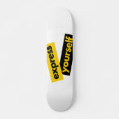 Skateboard Modern, vibrant, bold graphic of Express Yourself (Devant)