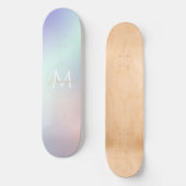 Skateboard Moderne Elégant Pastel Rose Mint Purple Gradient (Recto)