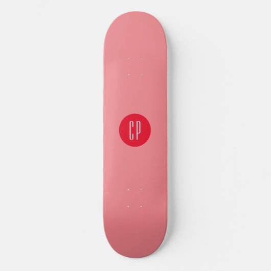 Skateboard Moderne Monogramme Professionnel Plat Initiales si (Recto)