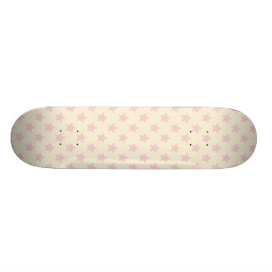 Skateboard Moderne motif étoile rose pêche féminin