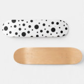 Skateboard Moderne Noir Blanc Points (Horz)