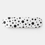 Skateboard Moderne Noir Blanc Points (Horz)