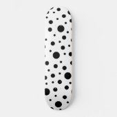 Skateboard Moderne Noir Blanc Points (Recto)