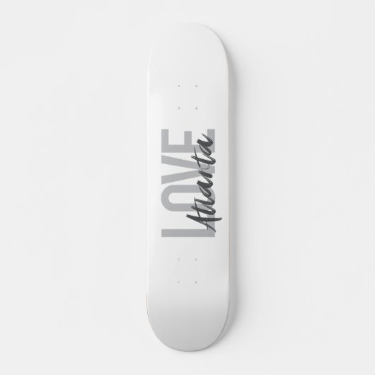 Skateboard Moderne, simple, cool, design urbain Love Atlanta (Devant)