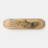 Skateboard Molokai, 1897, carte vintage d'Hawaï (Horz)