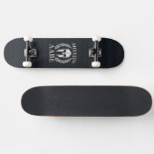 Skateboard Molon Labe Chrome Comme Casque Spartan sur Grille (Horz)