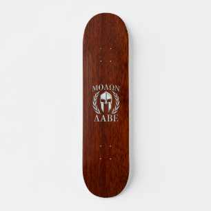 Skateboard Molon Labe Laurels guerrier spartiate Décor en boi