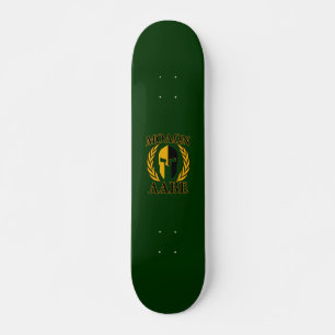 Skateboard Molon Labe Laurels Spartan Forest Décor vert