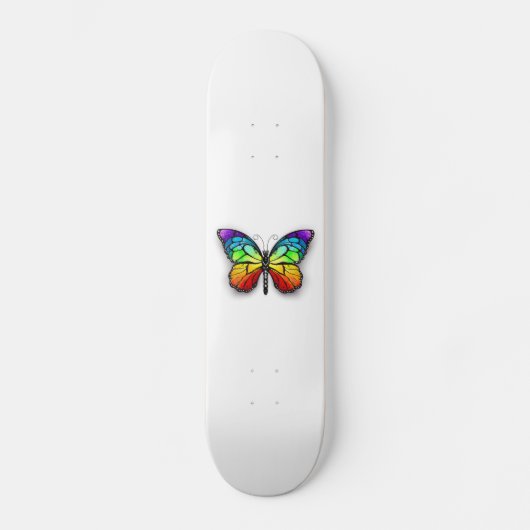 Skateboard Monarque papillon arc-en-ciel (Recto)