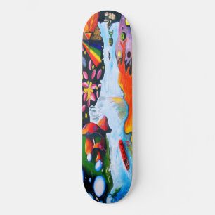 Skateboard Monde merveilleux champignon fantaisie surréaliste