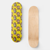 Skateboard Monkey Pattern Design Yellow  (Recto)