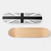Skateboard Monochrome Union Jack/Drapeau (Horz)