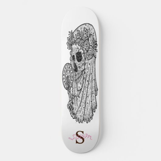 skateboard Monogram Pink LUCKY Skull (Recto)