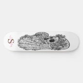 skateboard Monogram roze LUCKY Skull (Horizontaal)