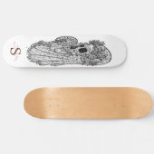 skateboard Monogram roze LUCKY Skull (Horizontaal)