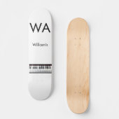 Skateboard Monogramme ajouter le nom de la lettre initiale te (Recto)