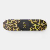 Skateboard Monogramme avec léopard Brown et jaune (Horz)