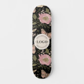 Skateboard Monogramme botanique Fleur sauvage moderne et tend (Recto)