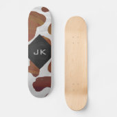 Skateboard Monogramme Brown et blanc de vache (Recto)
