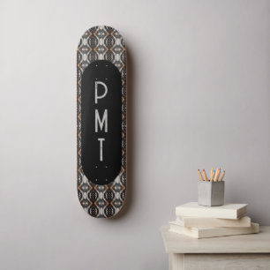 Skateboard Monogramme Brown Skate noir
