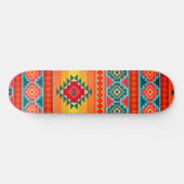 Skateboard Monogramme Coloré Motif tribal Ethnic Custom (Horz)