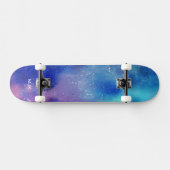 Skateboard Monogramme d'aqua bleu violet (Horz)