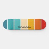 Skateboard Monogramme de bandes rétro (Horz)