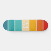 Skateboard Monogramme de bandes rétro (Horz)