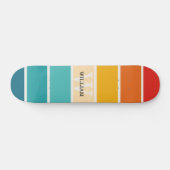 Skateboard Monogramme de bandes rétro (Horz)