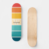 Skateboard Monogramme de bandes rétro (Recto)