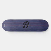 Skateboard Monogramme d'éclatement de dégradé violet HAMbWG S (Horz)