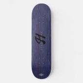 Skateboard Monogramme d'éclatement de dégradé violet HAMbWG S (Recto)